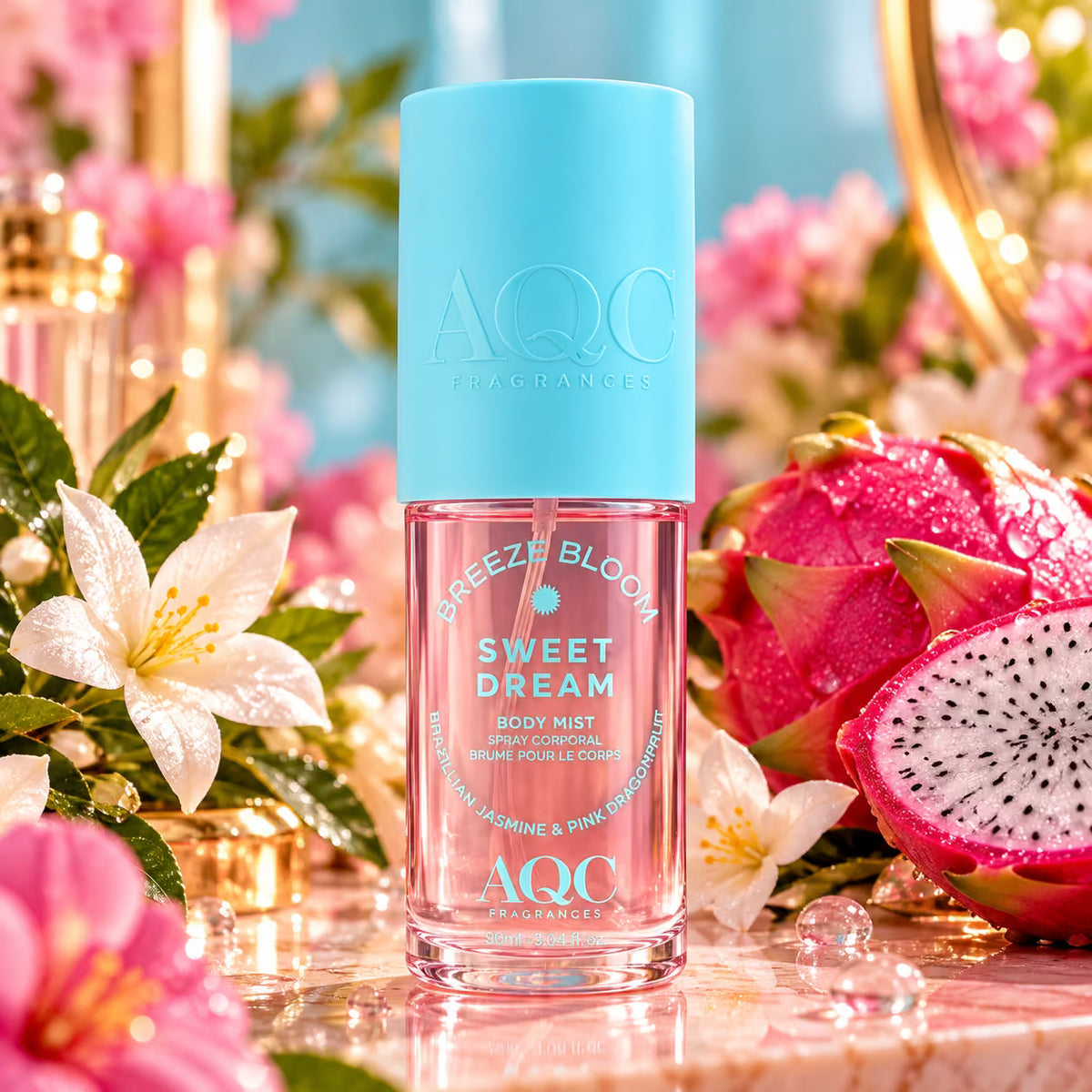 AQC BREEZE BLOOM SWEET DREAM BODY MIST - Spray Corpo Profumato al Gelsomino Brasiliano e Frutto del Drago Rosa 90/250ml