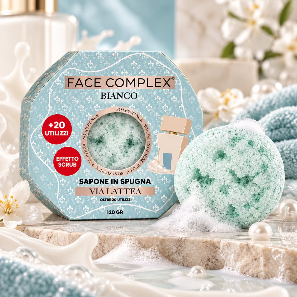 FACE COMPLEX SAPONE IN SPUGNA VIA LATTEA - 120gr