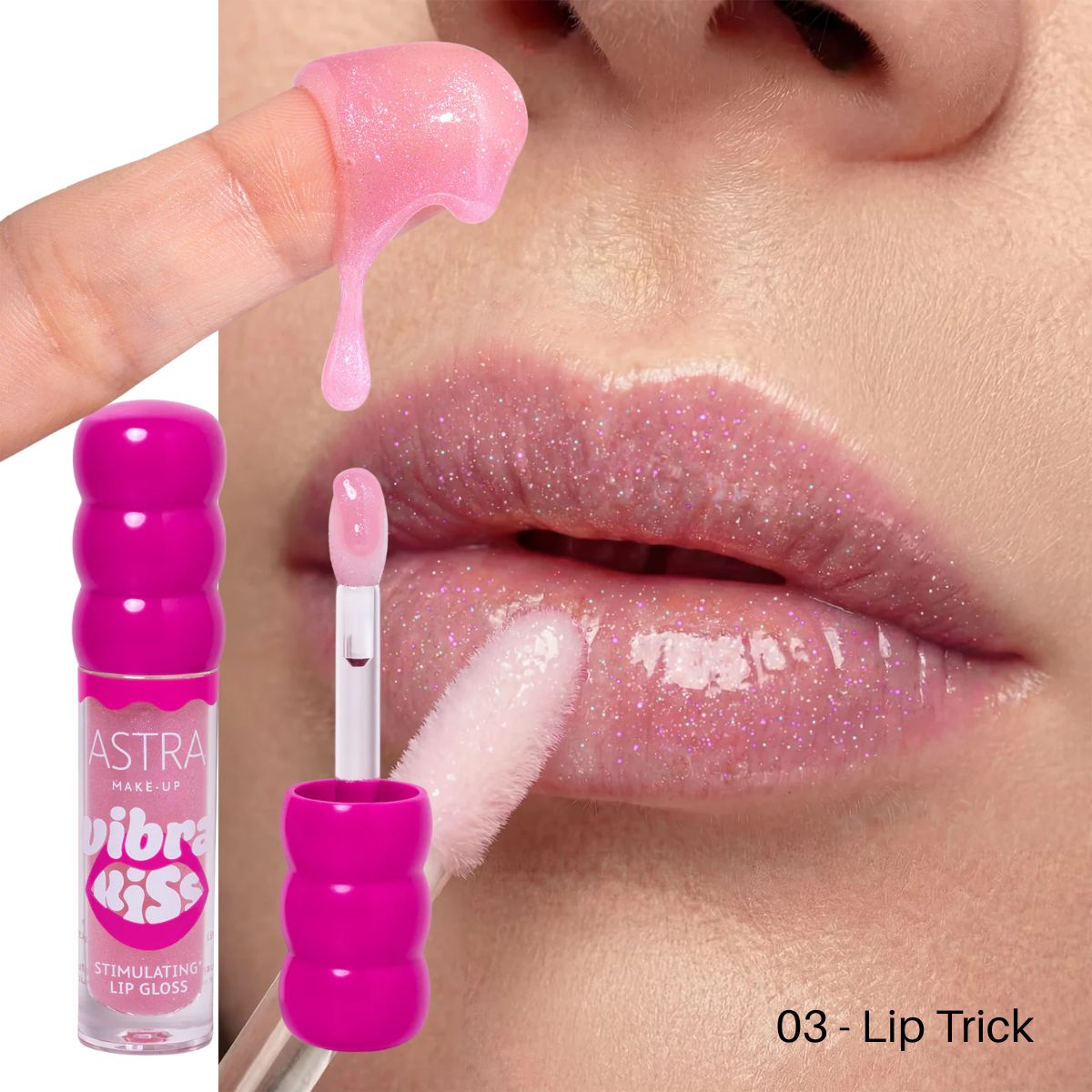 ASTRA MAKE-UP VIBRAKISS | Lip Gloss Vibrante Ultra-Luminoso