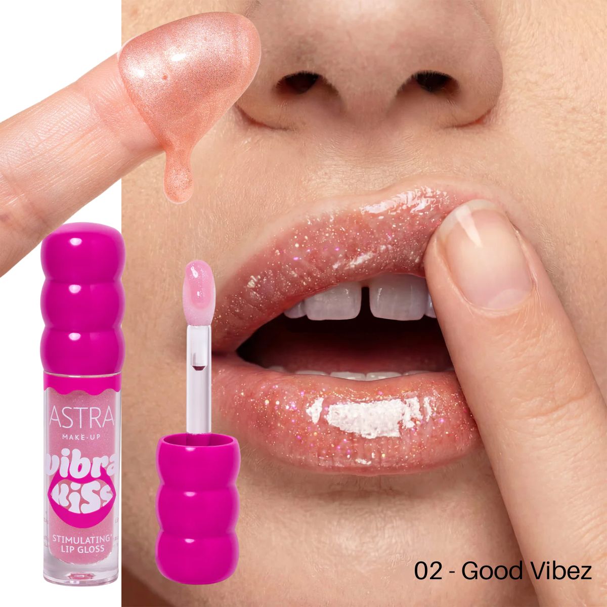 ASTRA MAKE-UP VIBRAKISS | Lip Gloss Vibrante Ultra-Luminoso