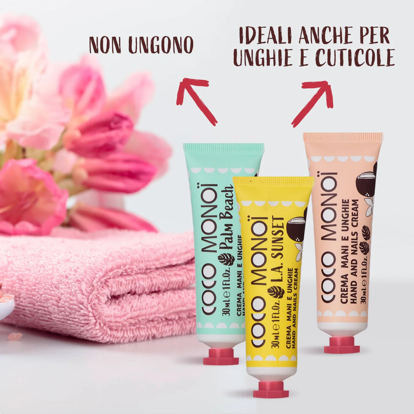 COCO MONOÏ KIT - Creme Mani e Unghie 3 Fragranze