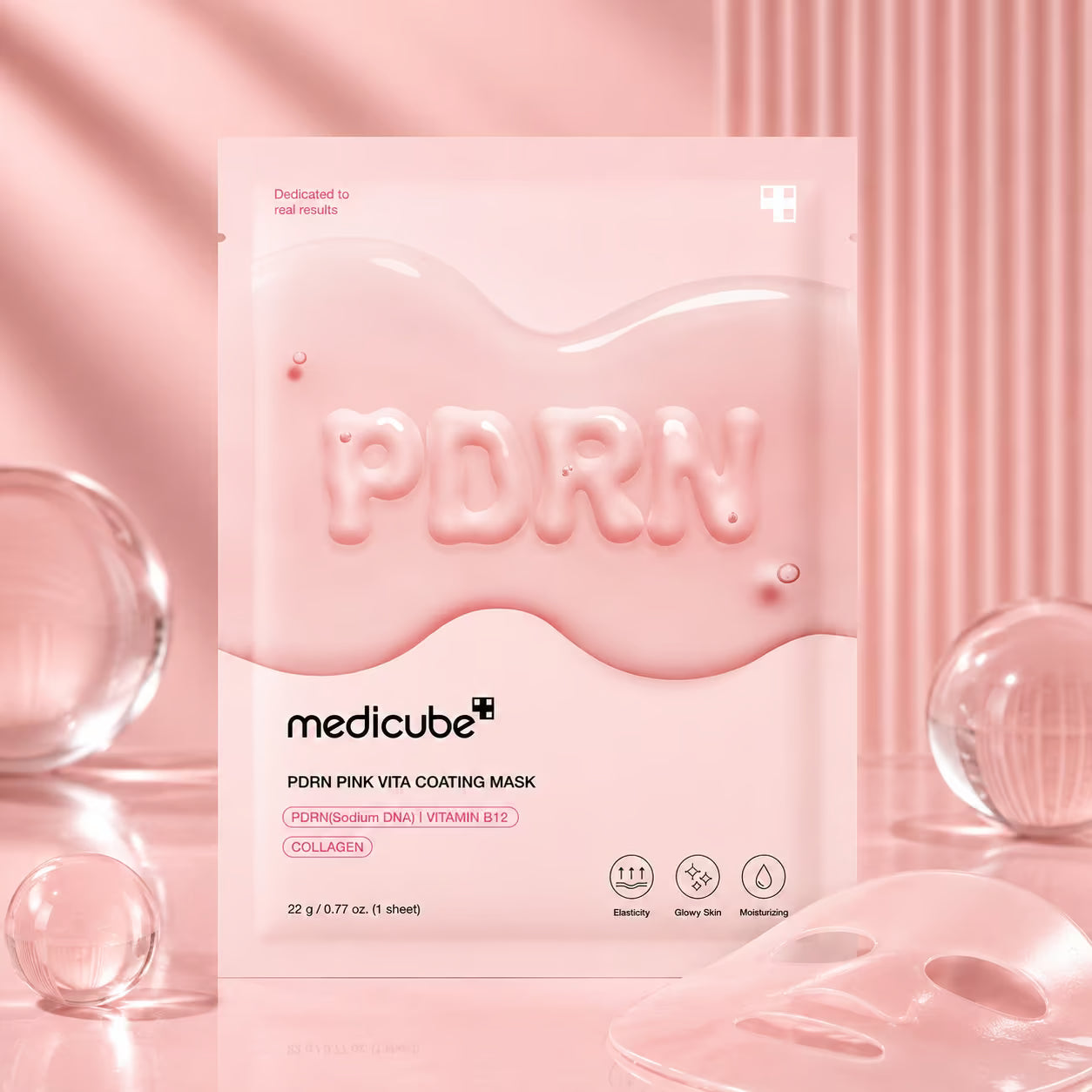 MEDICUBE PDRN PINK VITA COATING MASK - Maschera In Foglio 22g