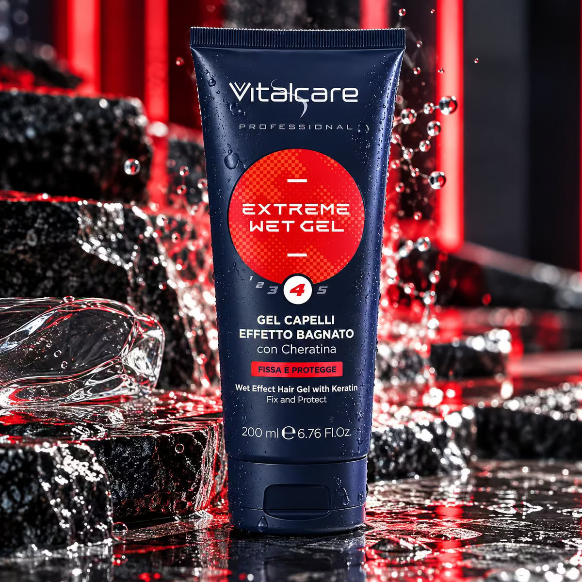 VITALCARE PROFESSIONAL EXTREME WET GEL LEVEL 4 - Effetto Bagnato Con Cheratina 200ml