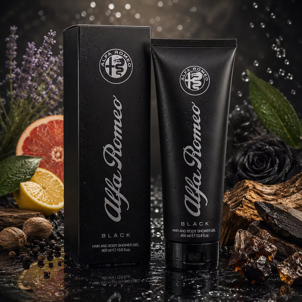 ALFA ROMEO BLACK GEL DOCCIA UOMO & SHAMPOO UOMO 400ml