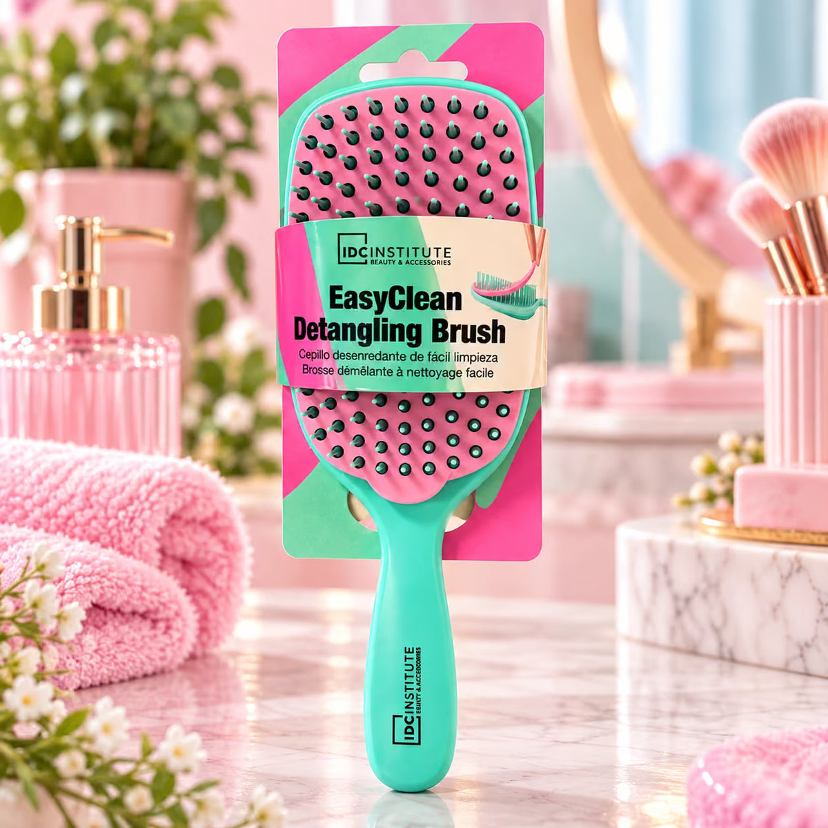 IDC INSTITUTE EASY CLEAN DETANGLING BRUSH - Spazzola Districante Facile da Pulire