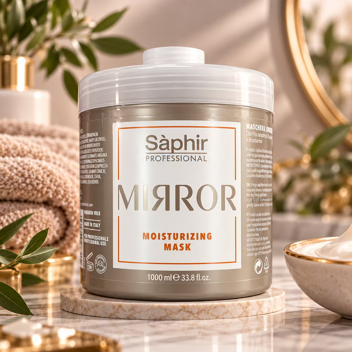 SÁPHIR PROFESSIONAL MIRROR MOISTURIZING MASK - Maschera Idratante Capelli 250/1000ml