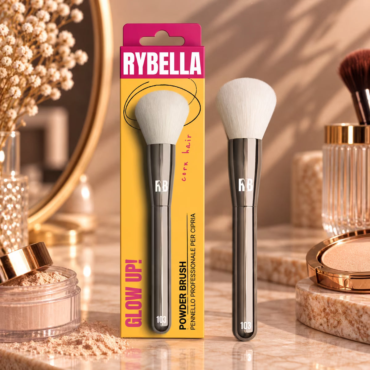 RYBELLA GLOW UP! POWDER BRUSH - Pennello Cipria N.103