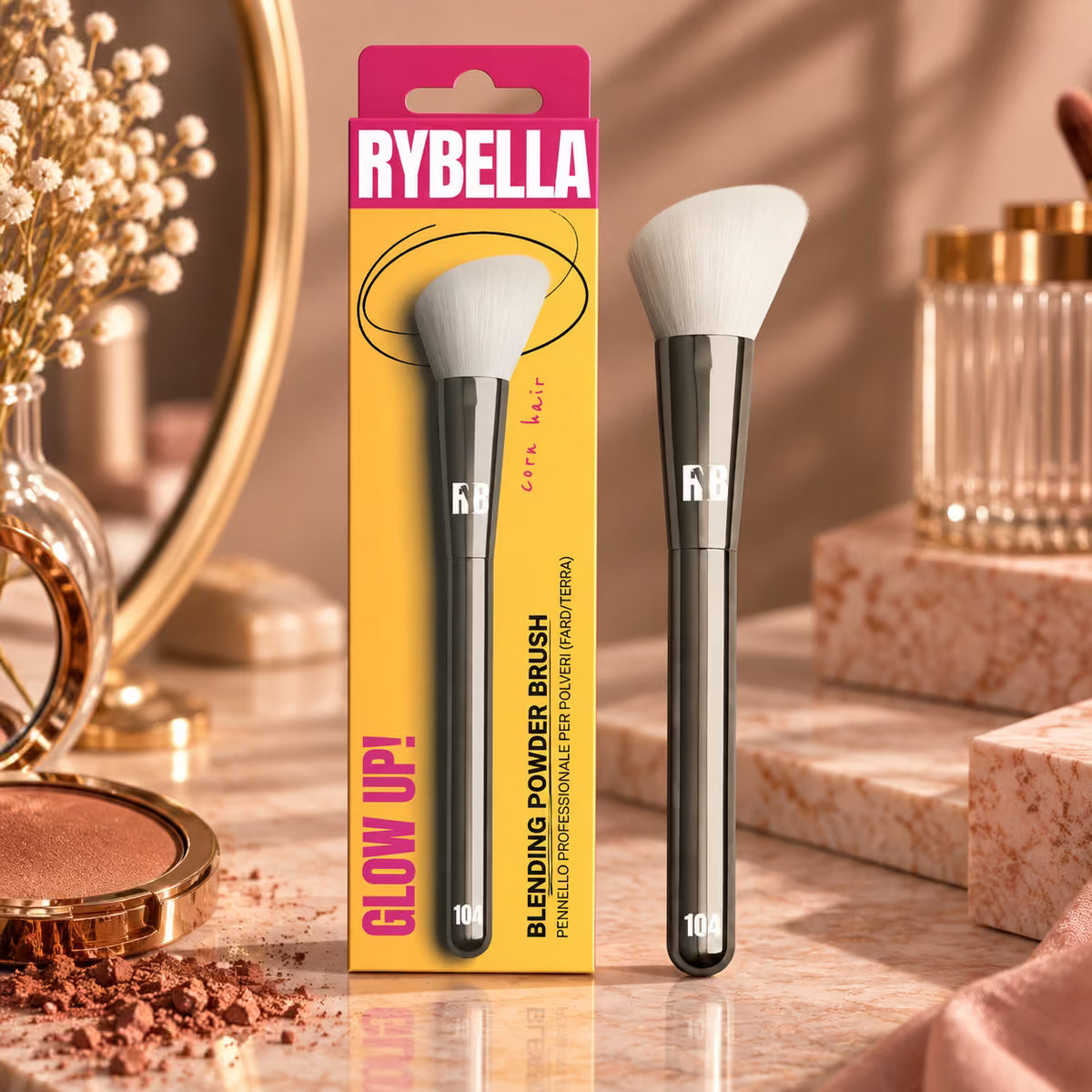 RYBELLA GLOW UP! BLENDING POWDER BRUSH - Pennello Polveri N.104