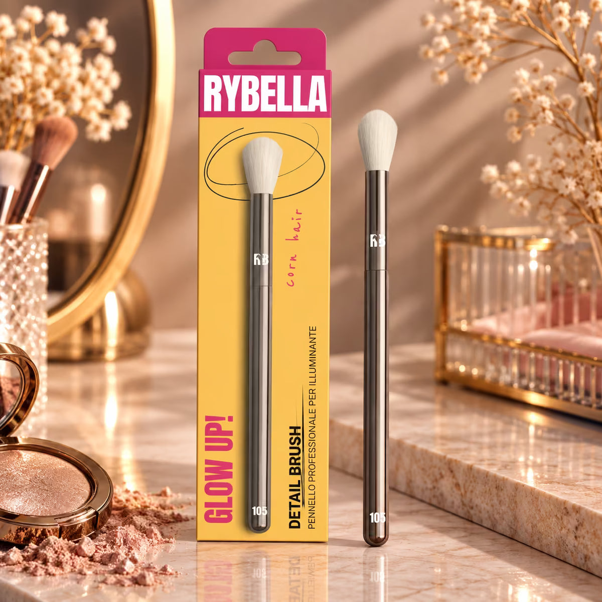 RYBELLA GLOW UP! DETAIL BRUSH - Pennello Illuminante N.105