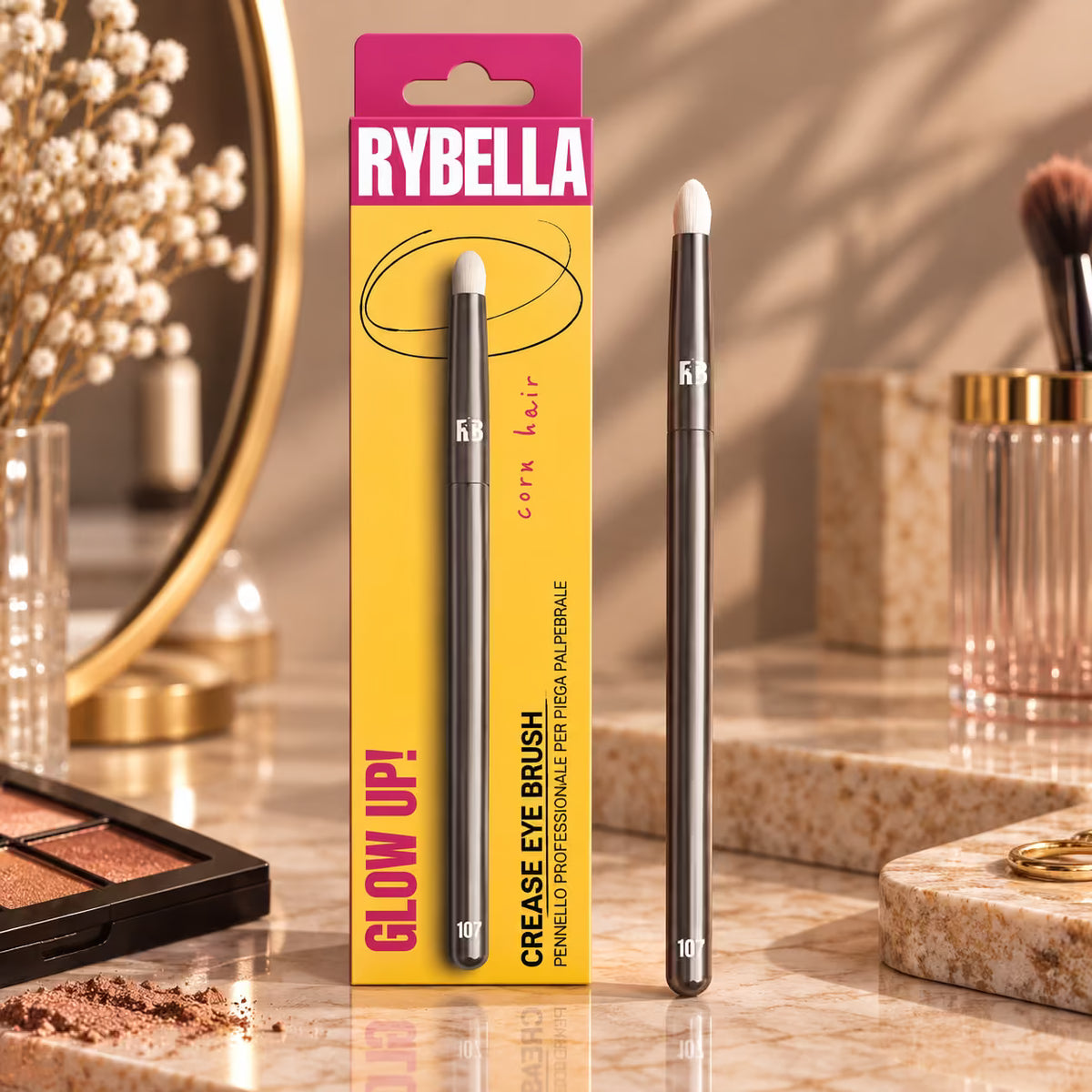 RYBELLA GLOW UP! CREASE EYE BRUSH - Pennello Piega Palpebrale N.107
