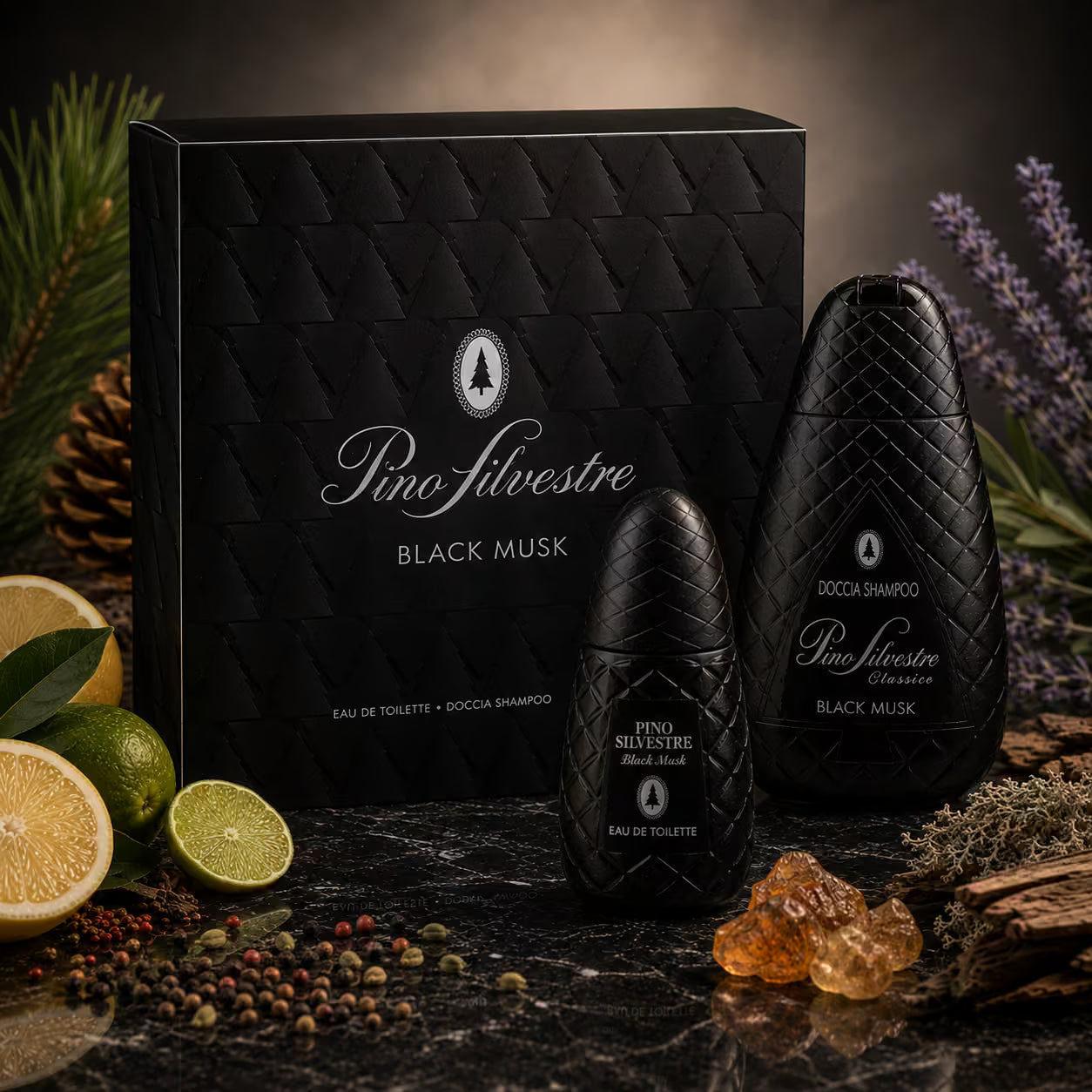 PINO SILVESTRE BLACK MUSK CONFEZIONE - Eau De Toilette 75ml + Shower Gel 400ml