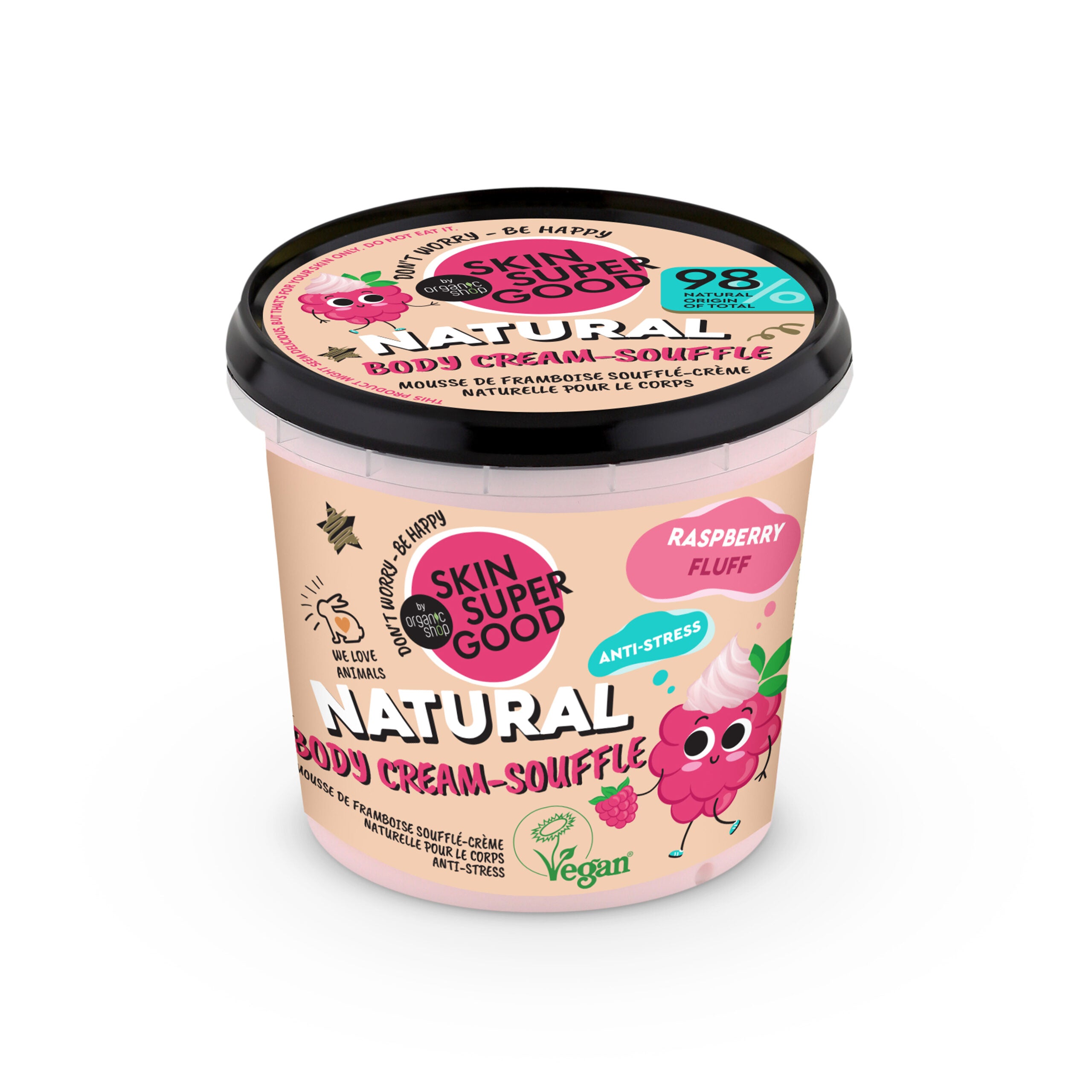 SKIN SUPER GOOD | CREMA-SOUFFLE NATURALE PER IL CORPO - Fluff al lampone