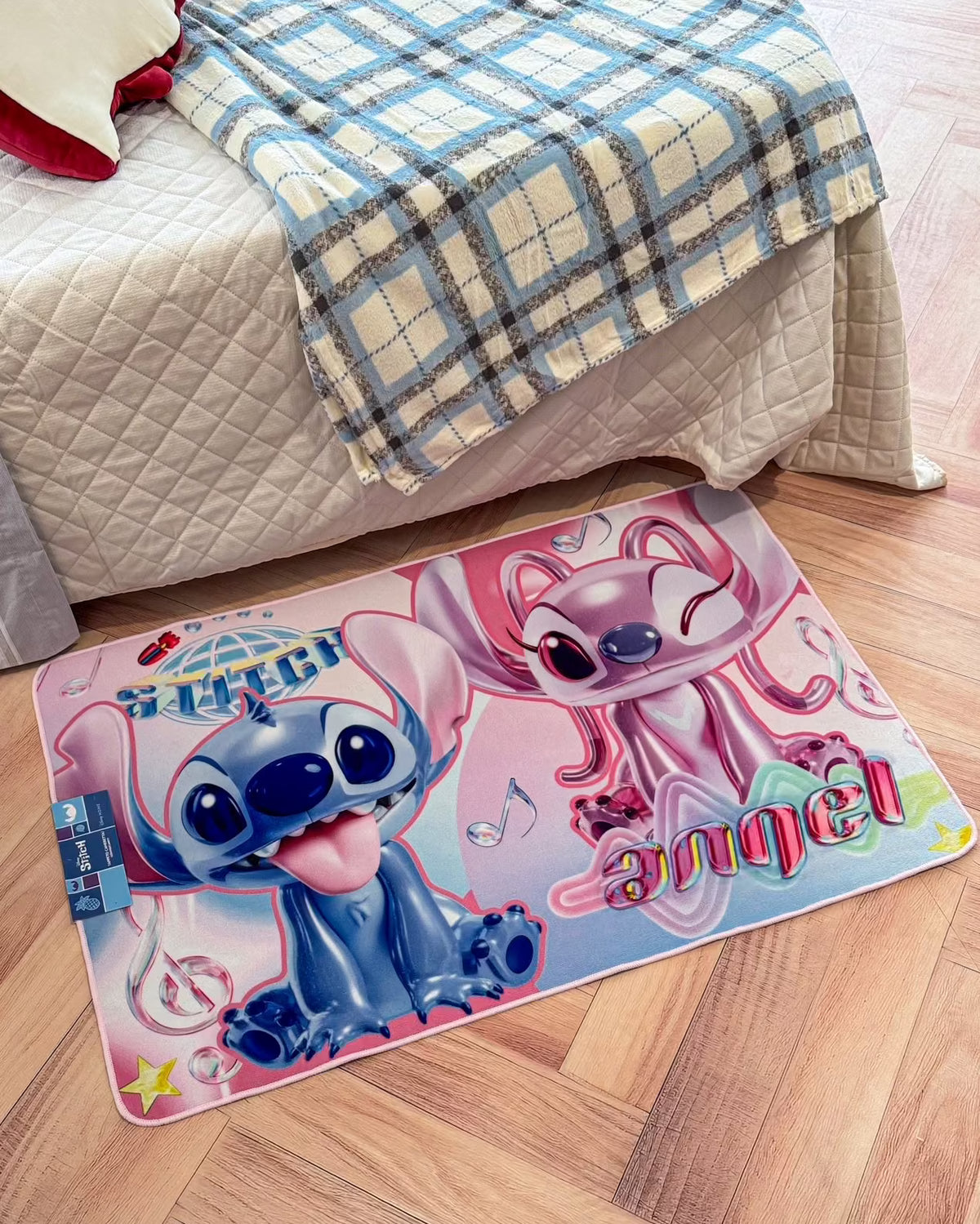 DISNEY HOME STITCH & ANGEL TAPPETO CAMERETTA 80X120cm