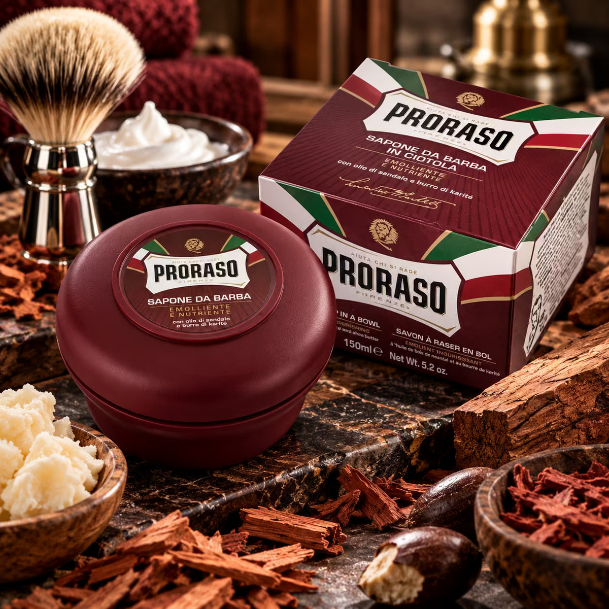 PRORASO SAPONE DA BARBA IN CIOTOLA - Indicato Per Barbe Dure 150ml