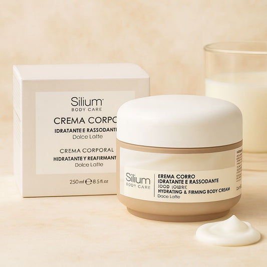 SILIUM Body Care | DOLCE LATTE – Crema Corpo Idratante e Rassodante 250 ml