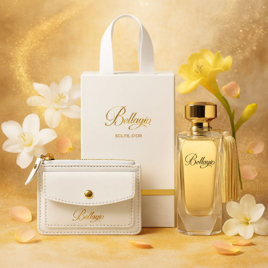 BELLAGIO SOLEIL D'OR | Confezione Regalo - Eau de Parfum 100 ml + Portamonete con Portacarte