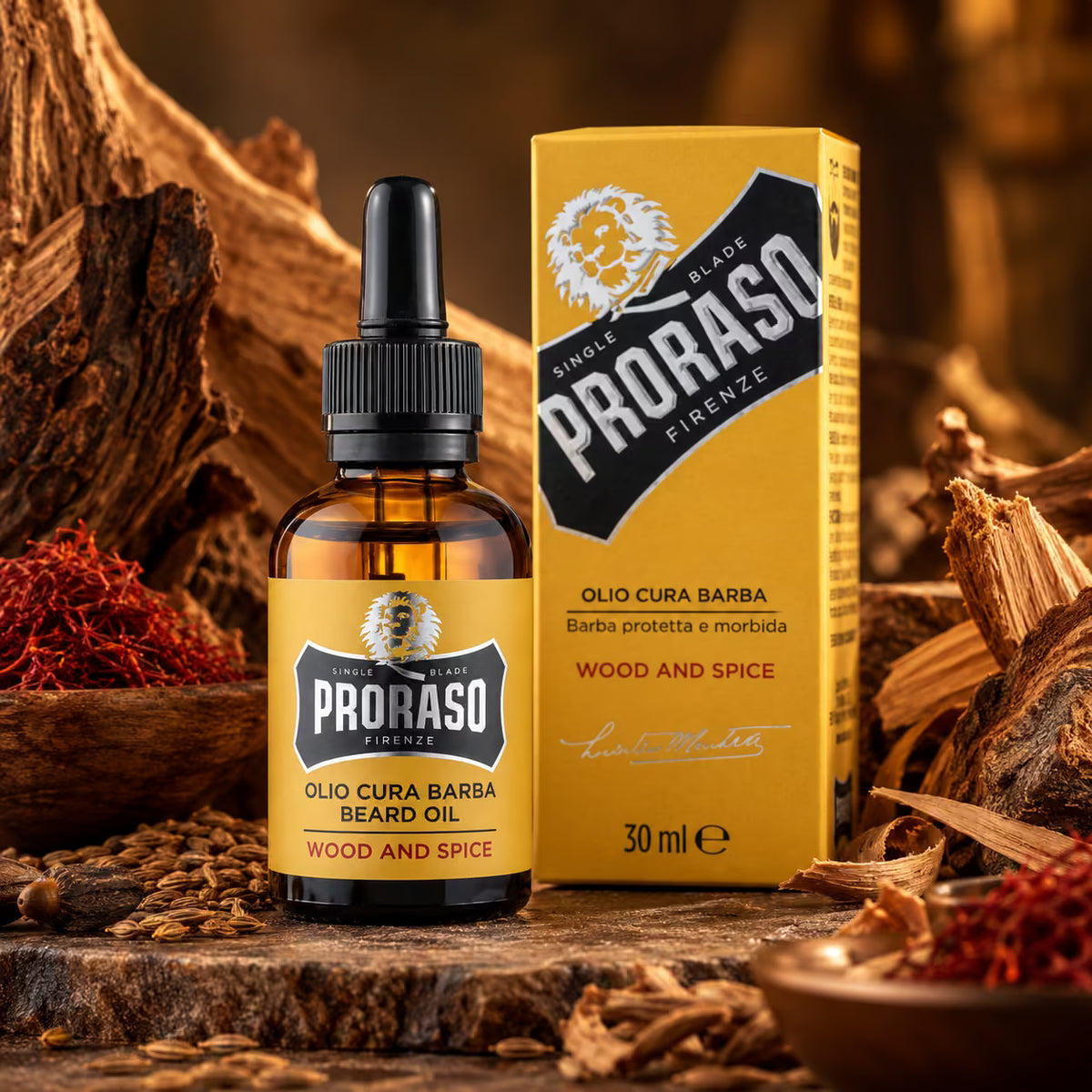 PRORASO OLIO CURA BARBA WOOD & SPICE 30ml