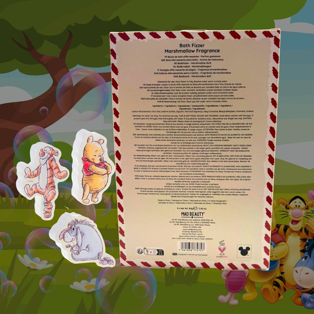 DISNEY WINNIE THE POOH X-MAS | Set 3 Bombe da Bagno Effervescenti Marshmallow