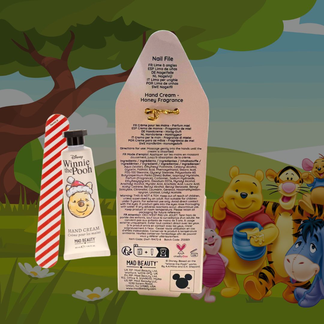 DISNEY WINNIE THE POOH X-MAS | Set Cura Mani - Crema al Miele & Lima Unghie