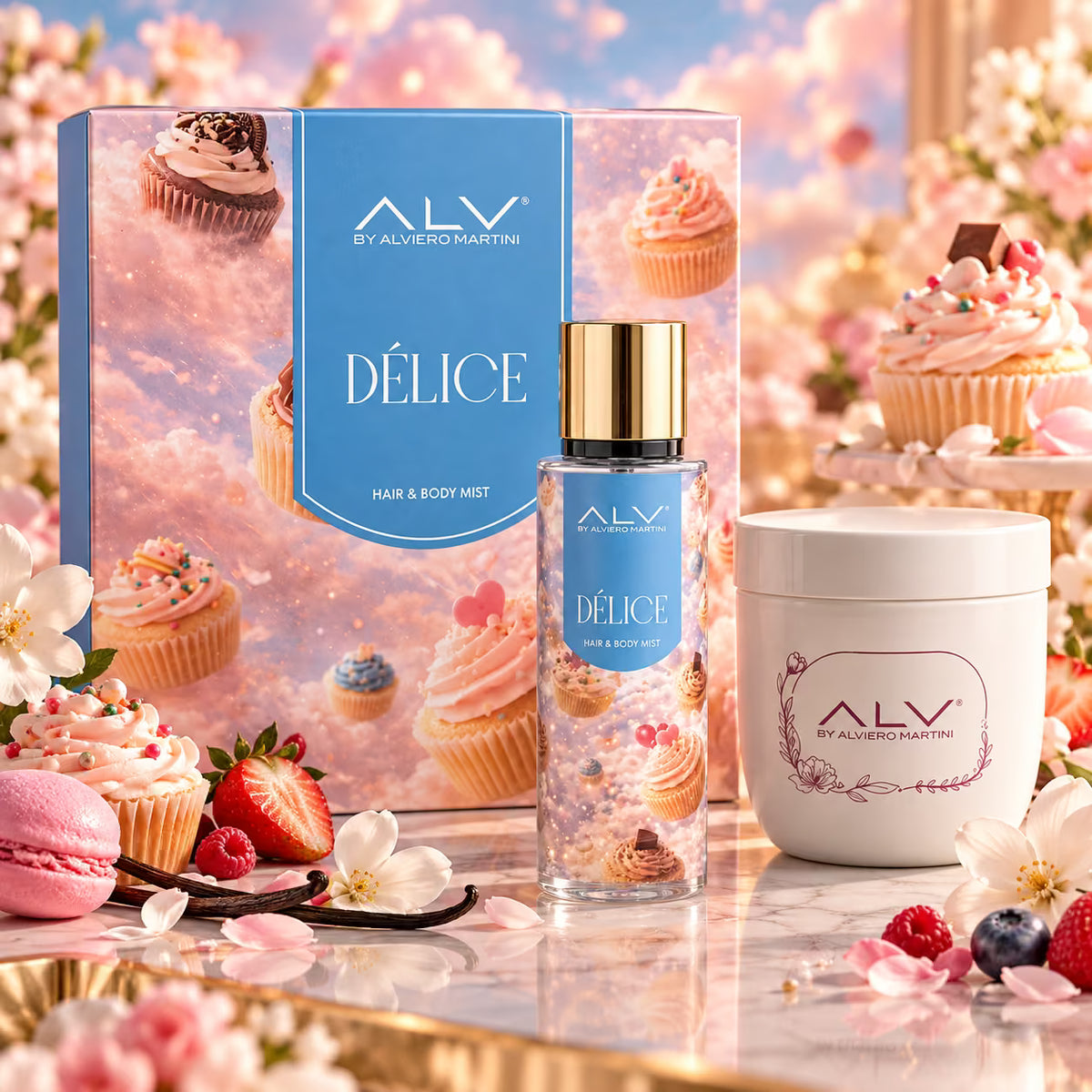ALV BY ALVIERO MARTINI DÉLICE GIFT SET - Parfum D'Etè 200ml + Alviero Martini Crema Corpo 300ml