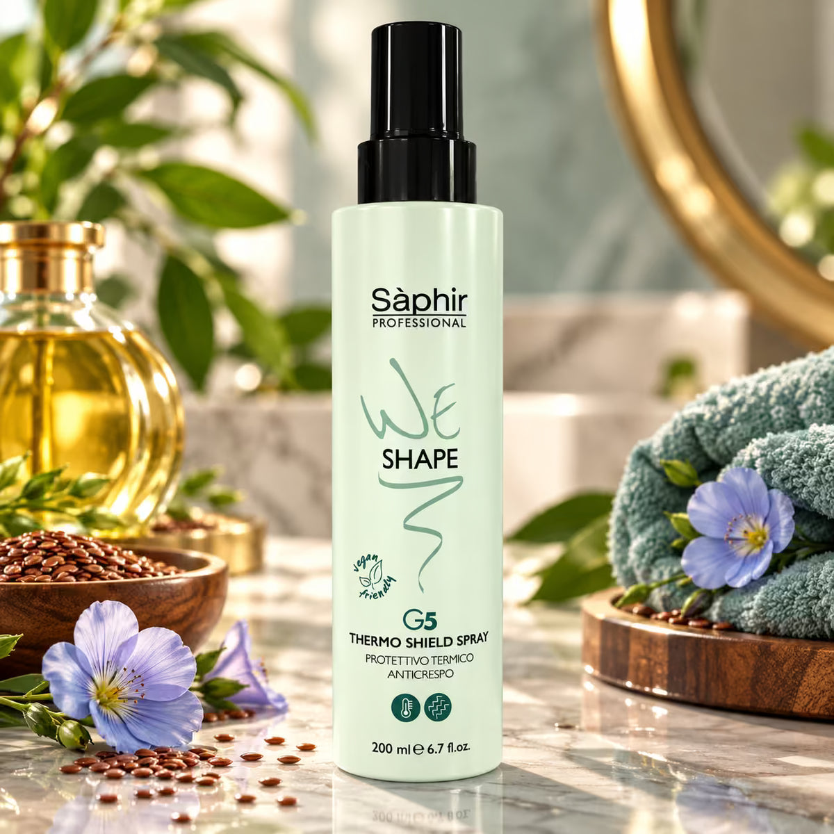 SÁPHIR PROFESSIONAL WE SHAPE G5 THERMO SHIELD SPRAY - Spray Protettivo Termico Anticrespo 200ml