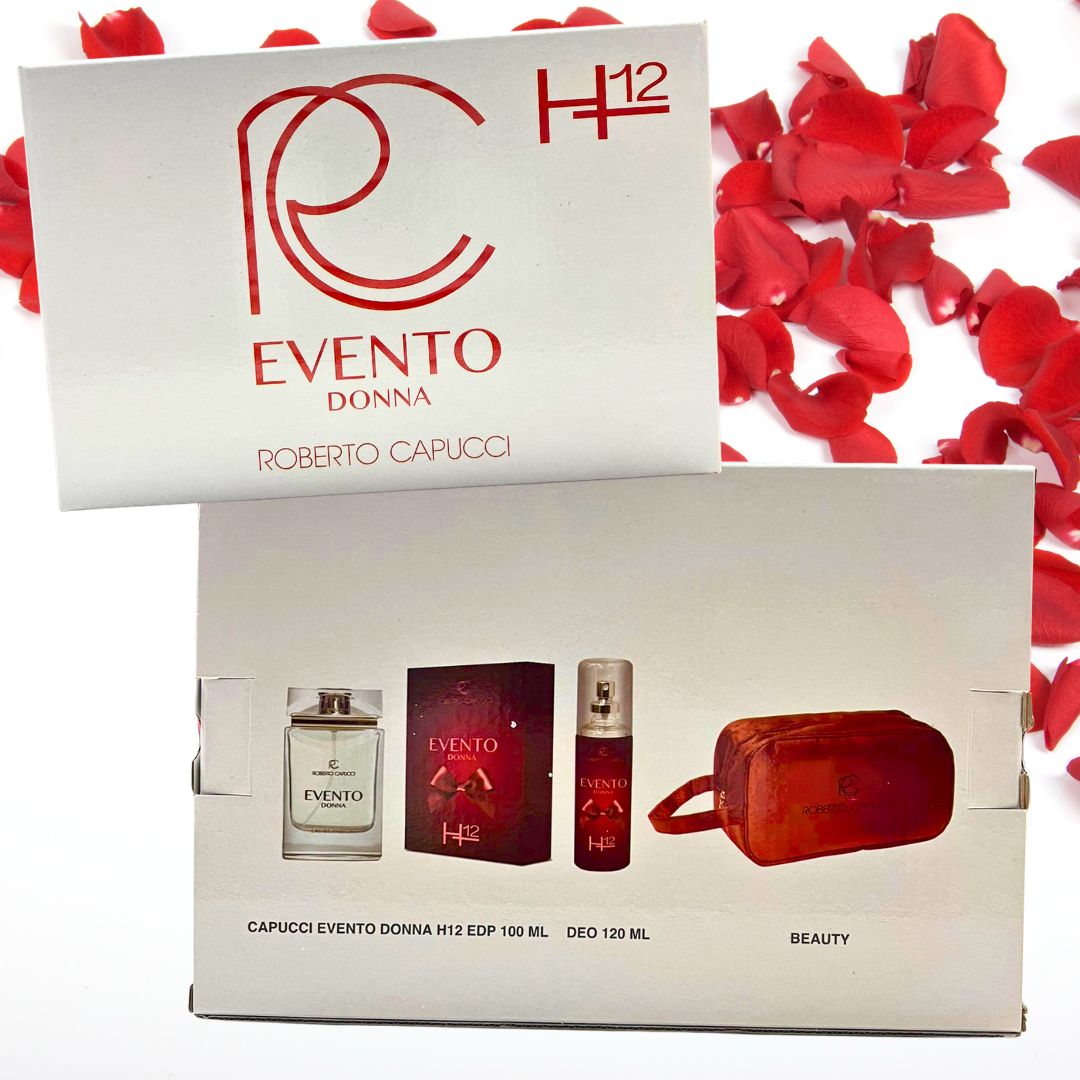CAPUCCI EVENTO H12 COFANETTO - EDP Donna 100ml + Deodorante 120ml + Beauty