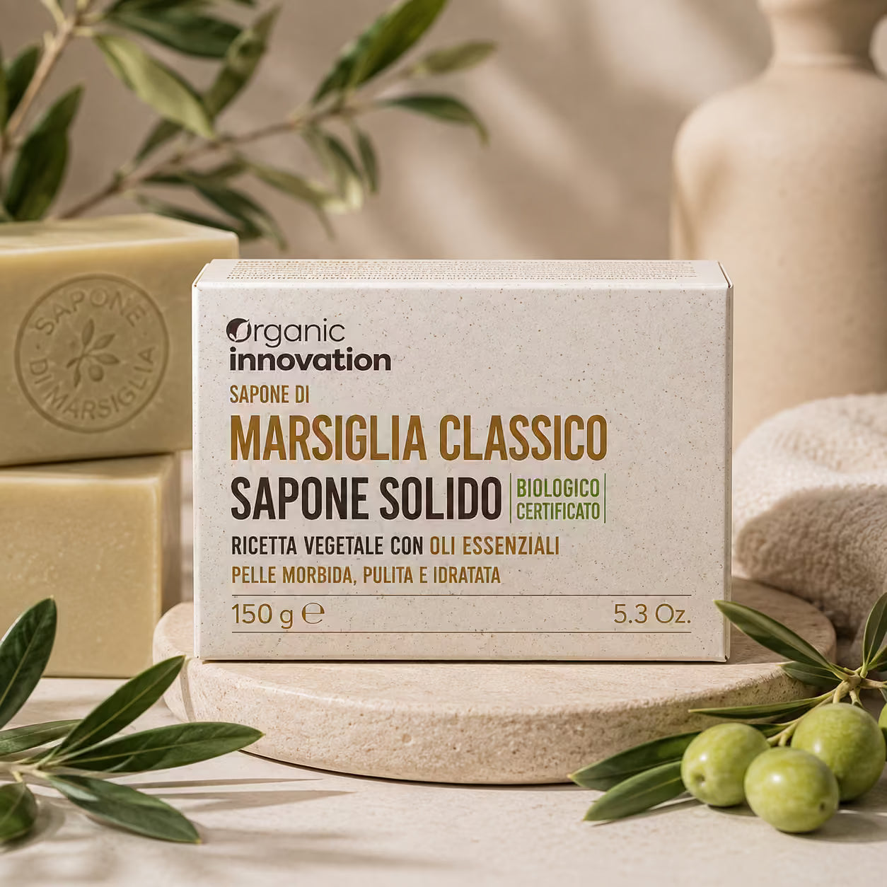 ORGANIC INNOVATION SAPONE SOLIDO MARSIGLIA CLASSICO 150g