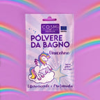 POLVERE DA BAGNO UNICORNO | Effervescente e profumata al lampone - lascia i glitter sul corpo