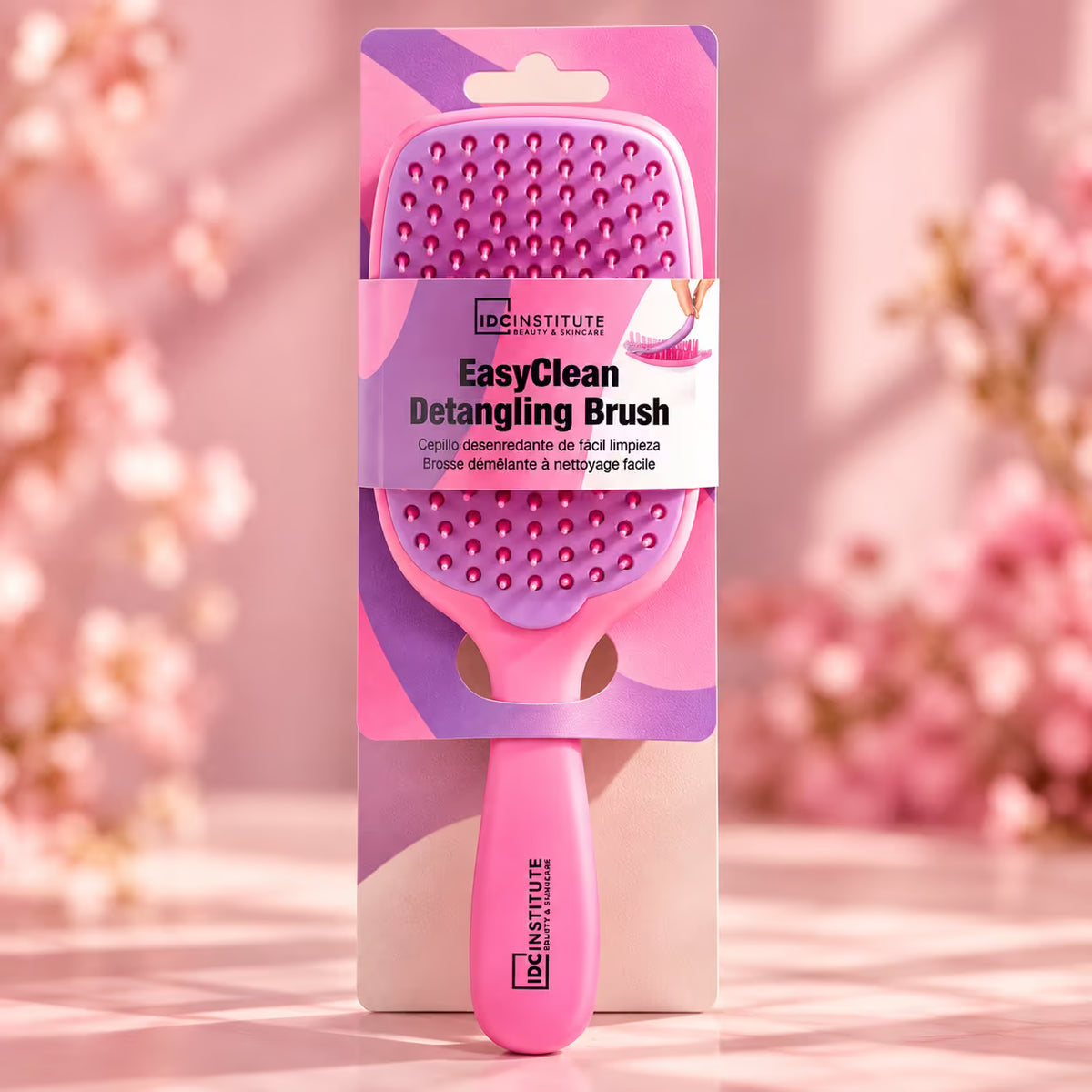 IDC INSTITUTE EASY CLEAN DETANGLING BRUSH - Spazzola Districante Facile da Pulire 2 Colori