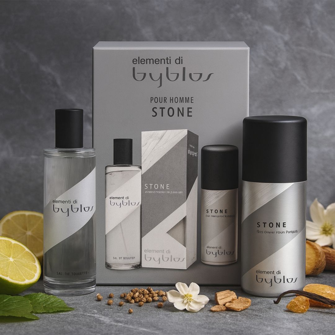 STONE | Elementi di Byblos - Set Uomo Eau de Toilette Uomo 120ml + Deodorante Spray 150ml
