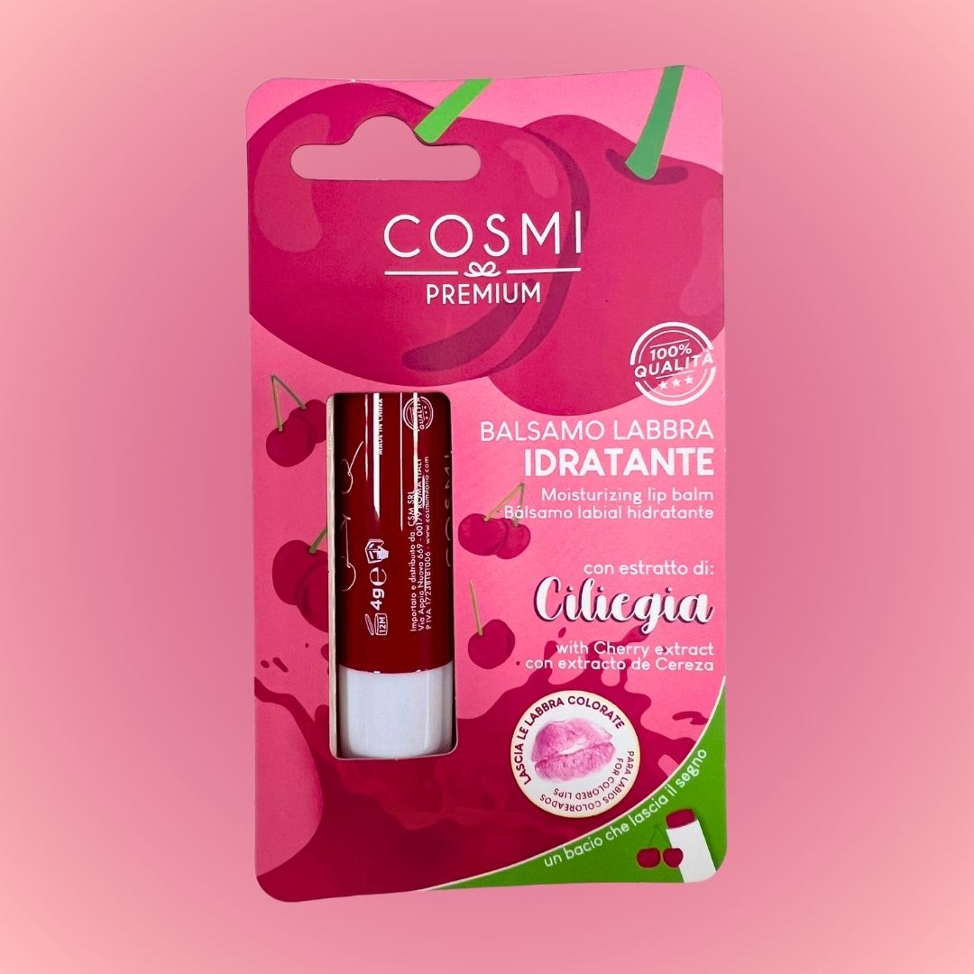 COSMI BALSAMO LABBRA IDRATANTE | un dolce bacio alla Ciliegia - colora