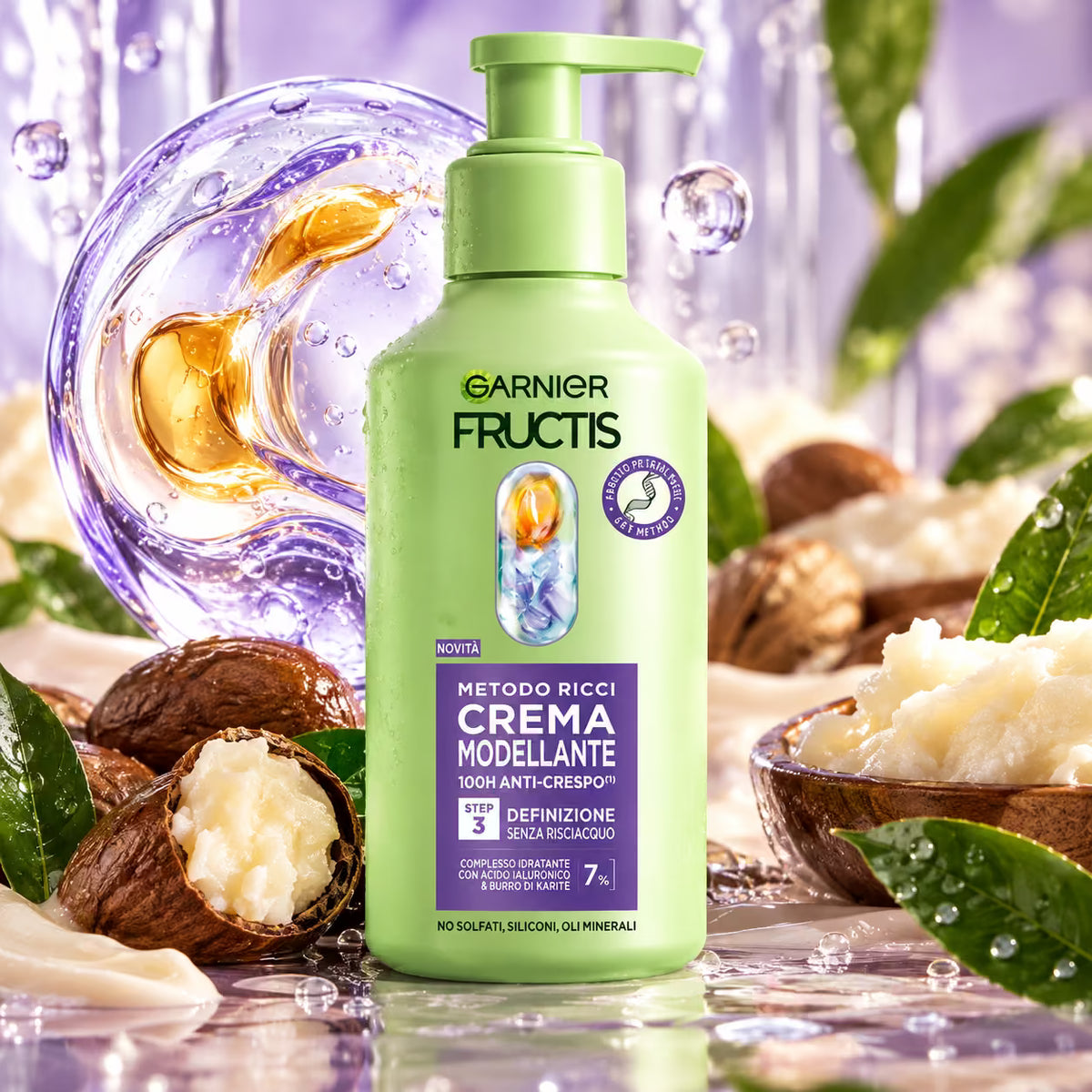 FRUCTIS METODO RICCI CREMA MODELLANTE - 100H Anti-crespo 260ml