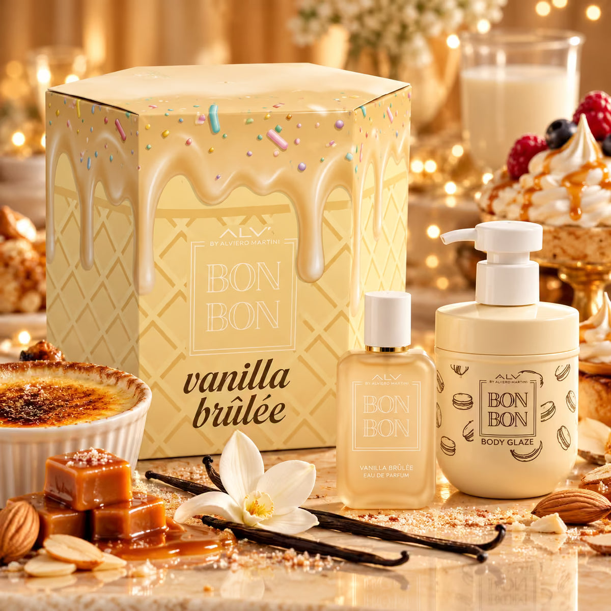 ALV BY ALVIERO MARTINI BON BON VANILLA BRÛLÉE GIFT SET - Eau De Parfum 30ml + Body Lotion 200ml