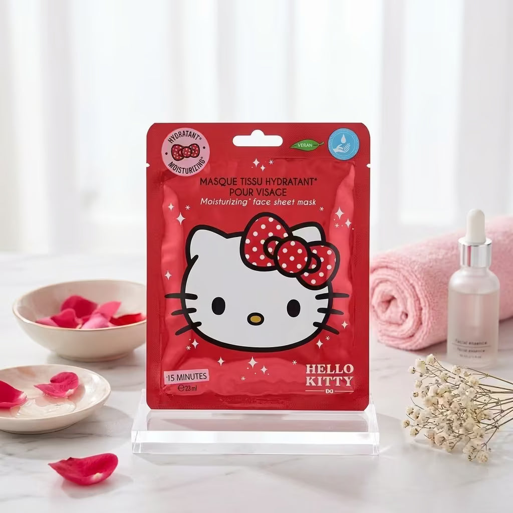 HELLO KITTY MASQUE TISSU HYDRATANT POUR VISAGE - Maschera Viso Idratante 25 ml