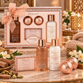 IDC INSTITUTE SCENTED BATH BRONZE SANDALWOOD & CARDAMOM - Gel Doccia 100ml + Crema Corpo 100ml + Sali Da Bagno 50g + Bombe Da Bagno 2x30g