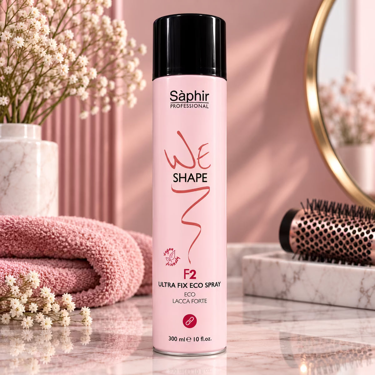 SÁPHIR PROFESSIONAL WE SHAPE F2 ULTRA FIX ECO SPRAY - Lacca Ecologica Fissaggio Forte 300 ml