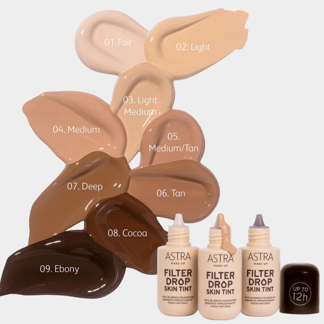 ASTRA MAKE UP | FILTERDROP SKIN TINT - Finish Naturale, 100% Blurring