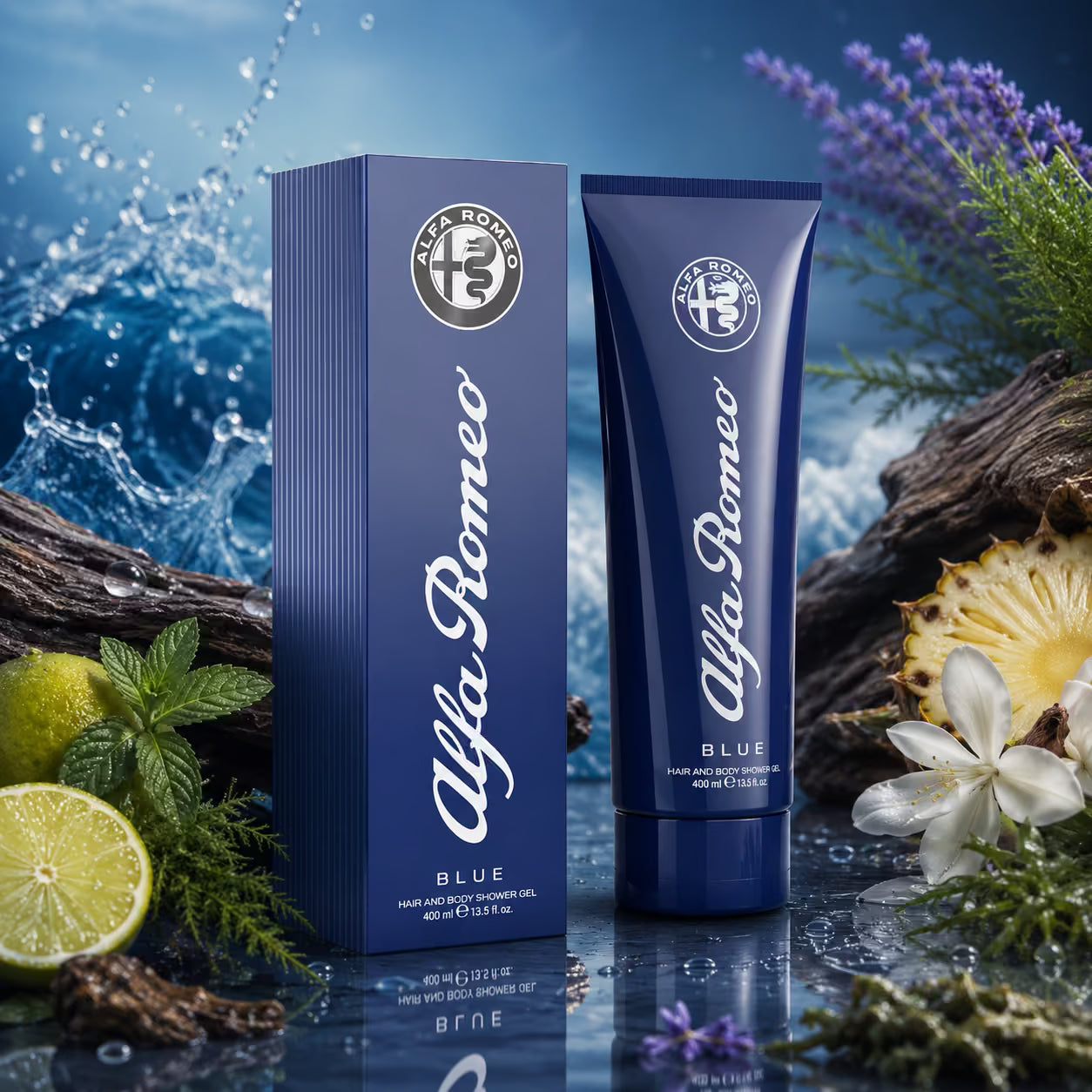 ALFA ROMEO BLUE GEL DOCCIA UOMO & SHAMPOO UOMO 400ml