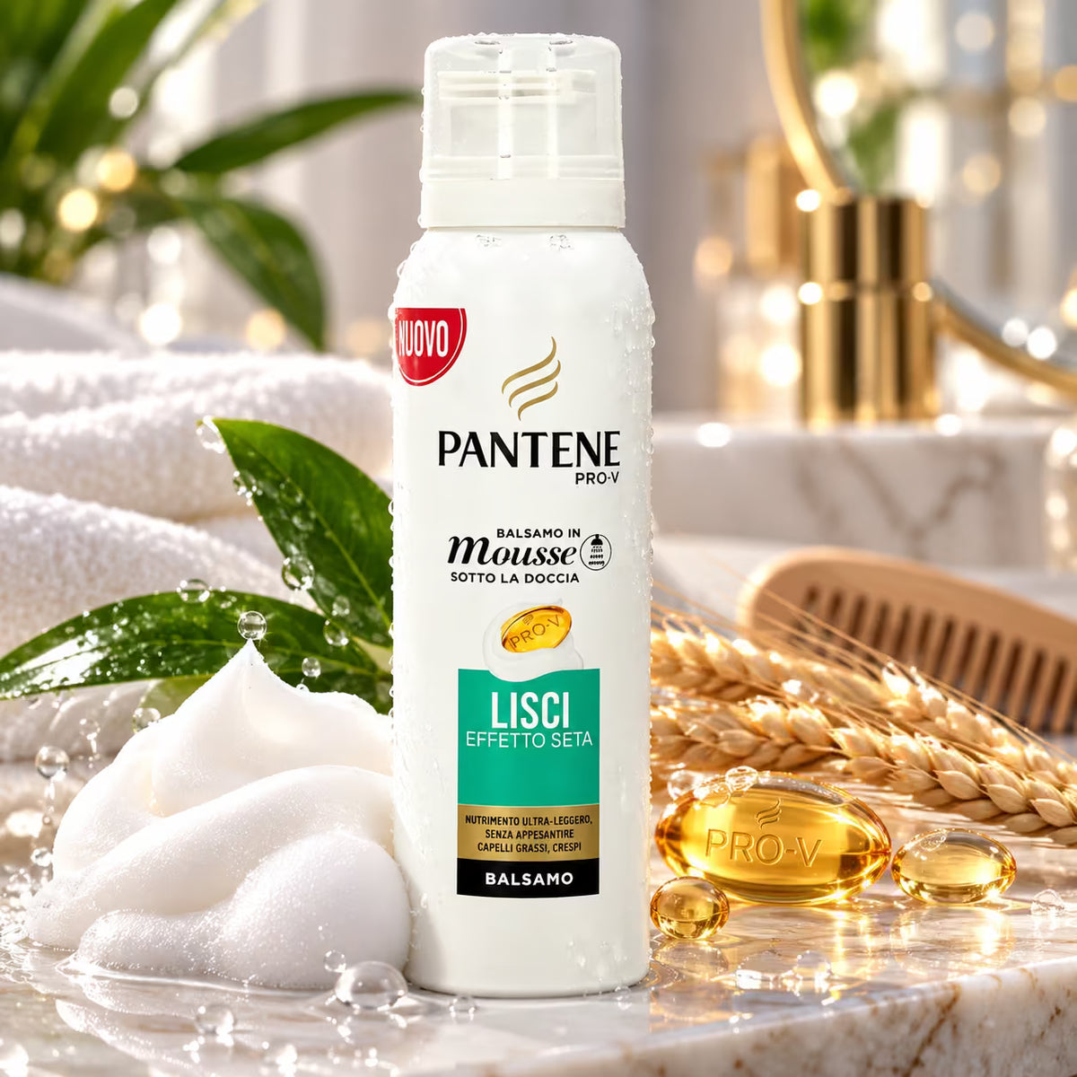 PANTENE PRO-V BALSAMO IN MOUSSE LISCI EFFETTO SETA 140ml