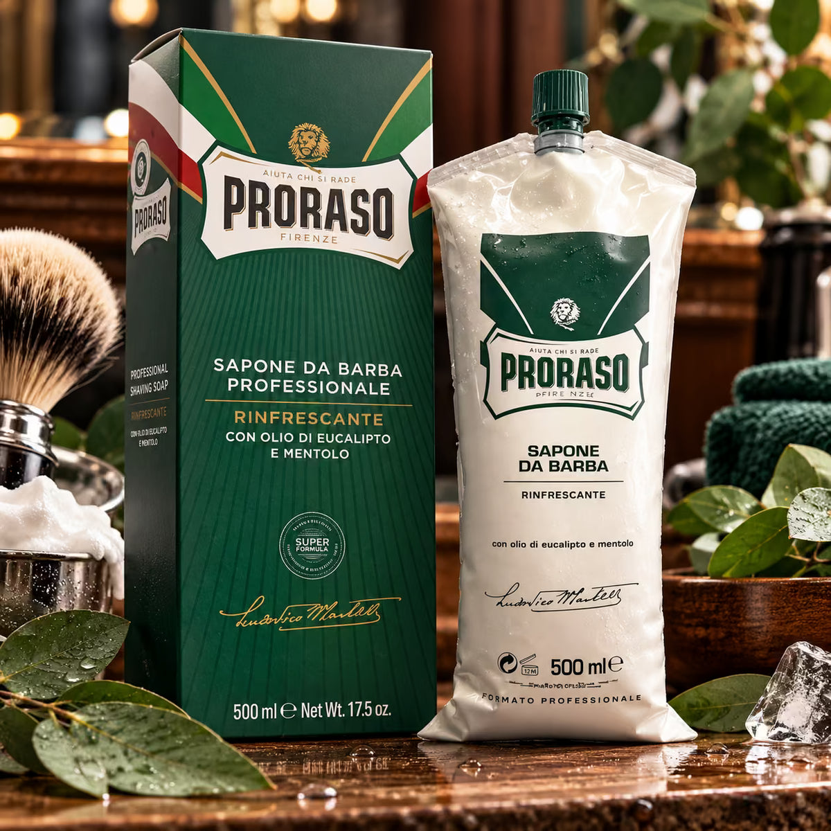 PRORASO SAPONE DA BARBA PROFESSIONALE RINFRESCANTE 500ml
