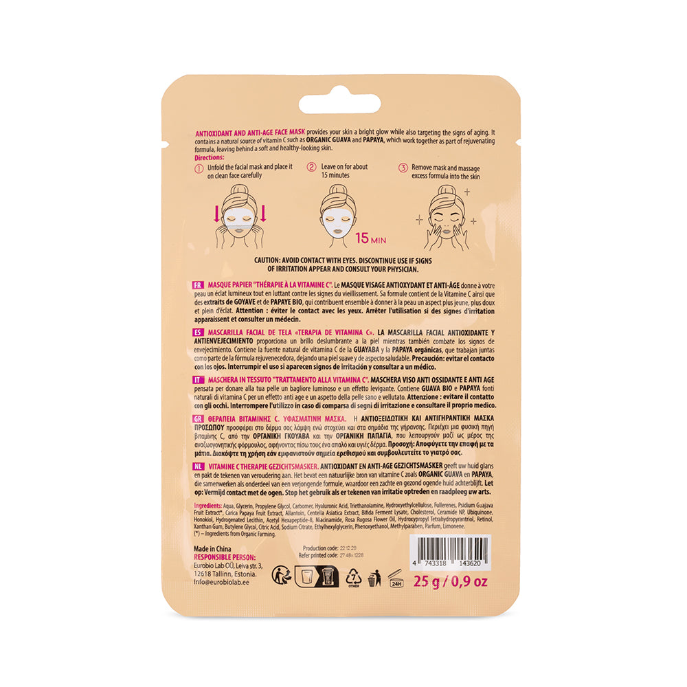 SHEET MASK | VITAMIN C THERAPY  - Antiossidante & Anti-età