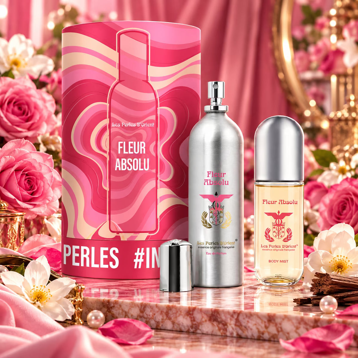 LES PERLES D’ORIENT FLEUR ABSOLU KIT - Eau de Parfum 150 ml + Body Spray 90 ml