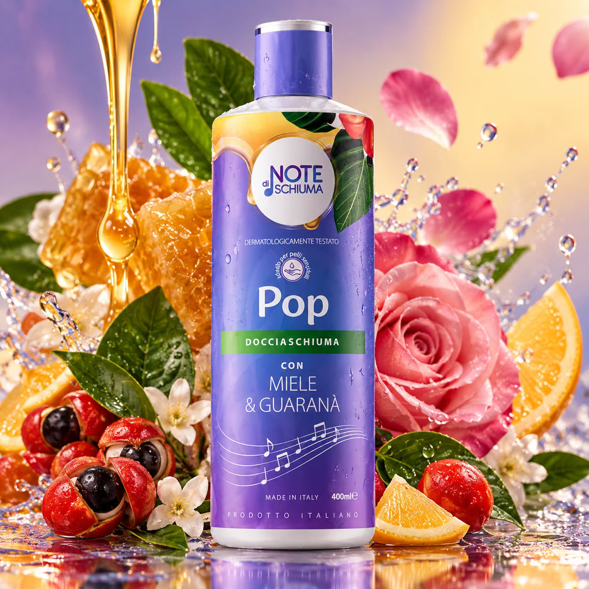 NOTE DI SCHIUMA POP – Docciaschiuma con Miele e Guaranà 400ml