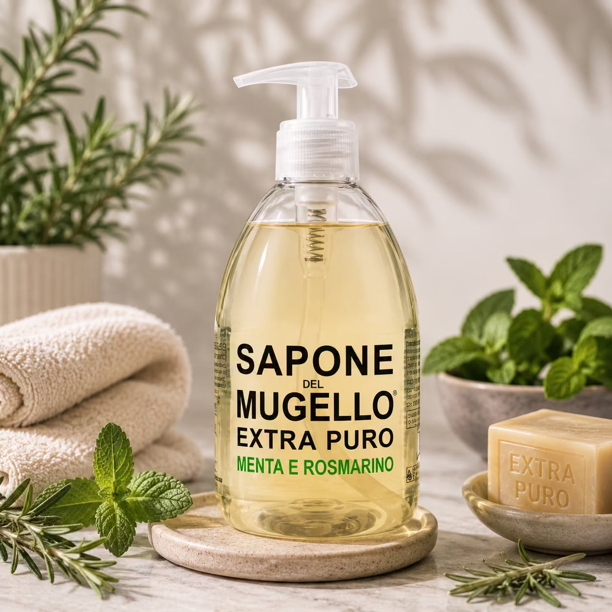 SAPONE DEL MUGELLO EXTRA PURO SAPONE LIQUIDO MENTA E ROSMARINO 500ml
