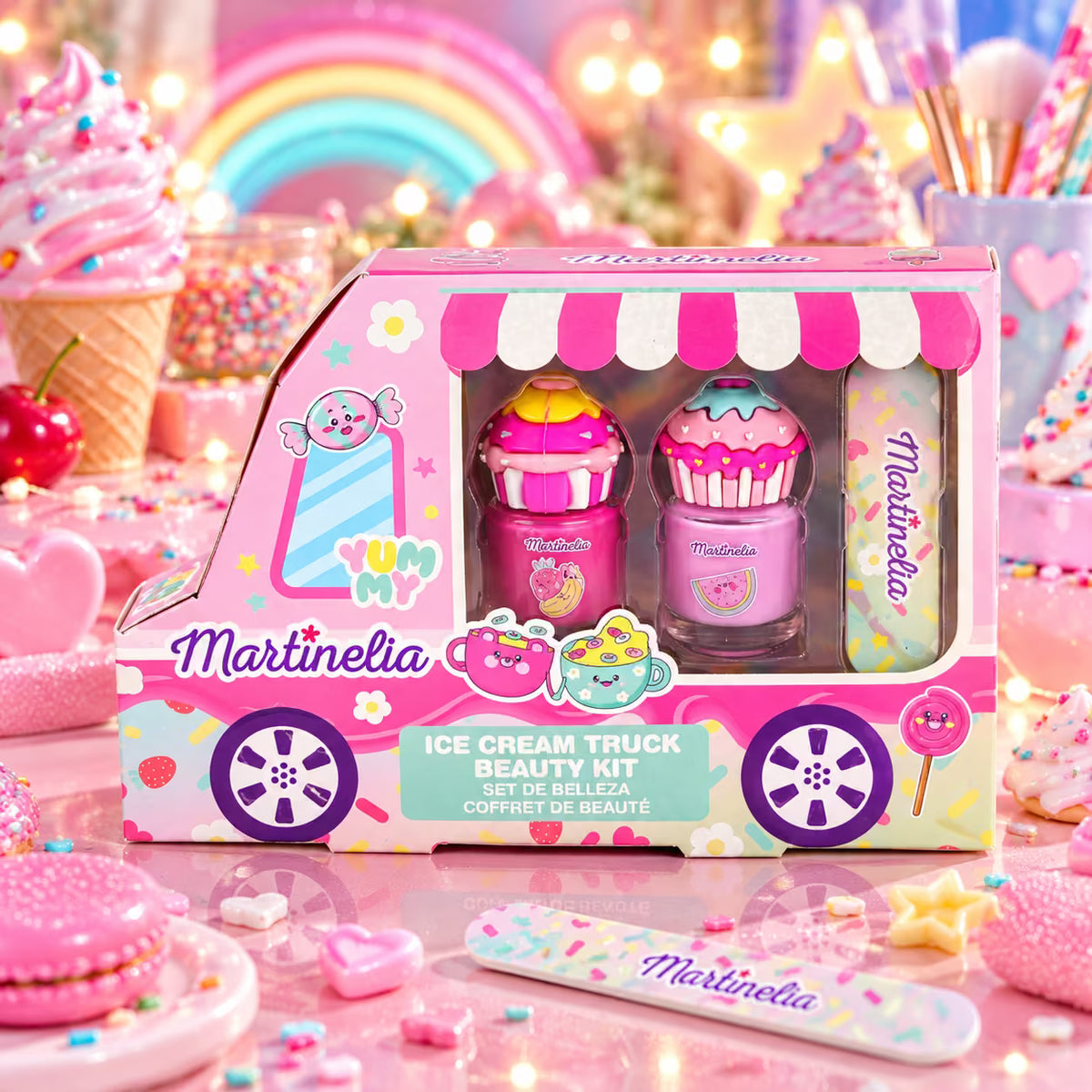 MARTINELIA ICE CREAM TRUCK BEAUTY KIT - Set Smalti Bambina con Lima per Unghie
