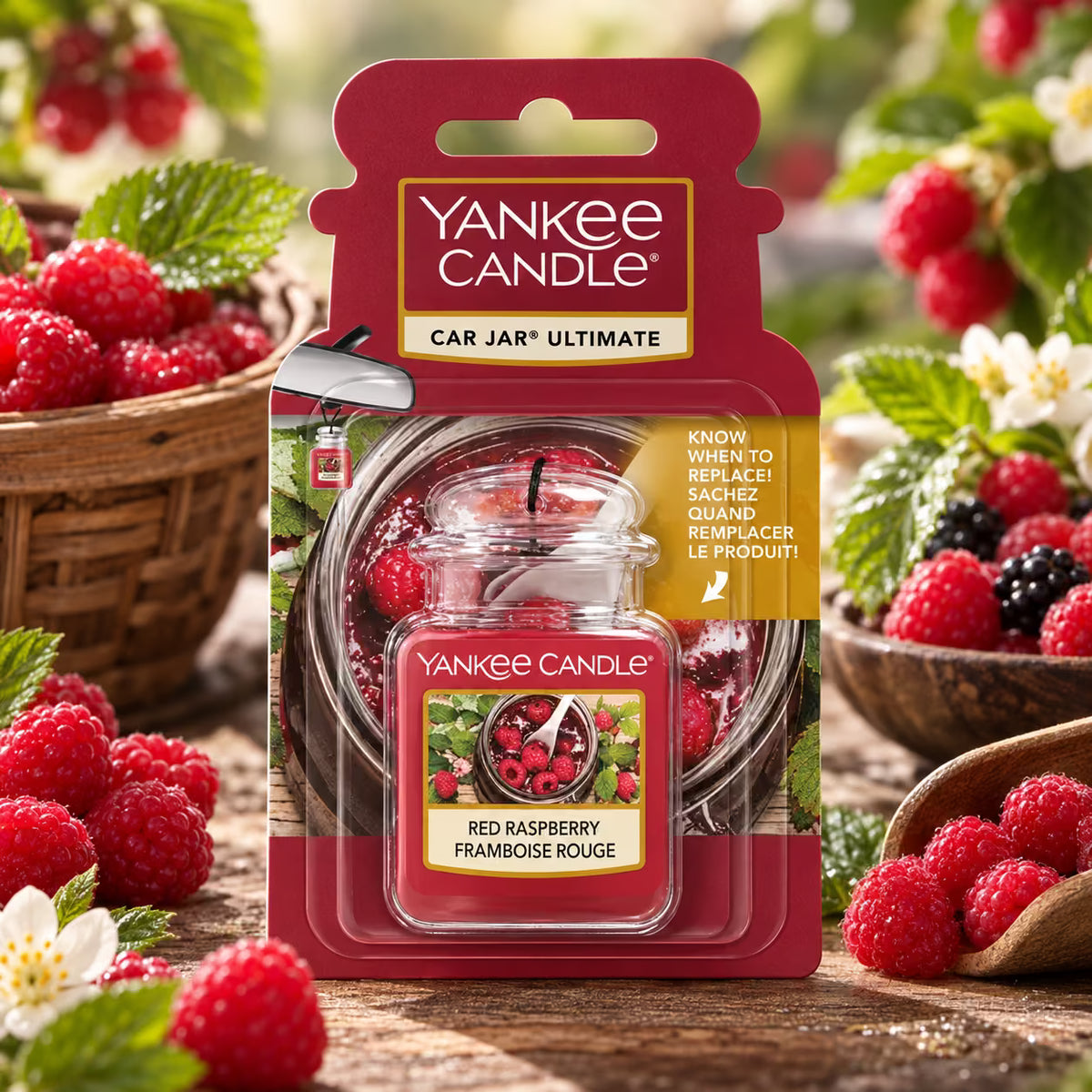 YANKEE CANDLE CAR JAR ULTIMATE - Red Raspberry  9 g