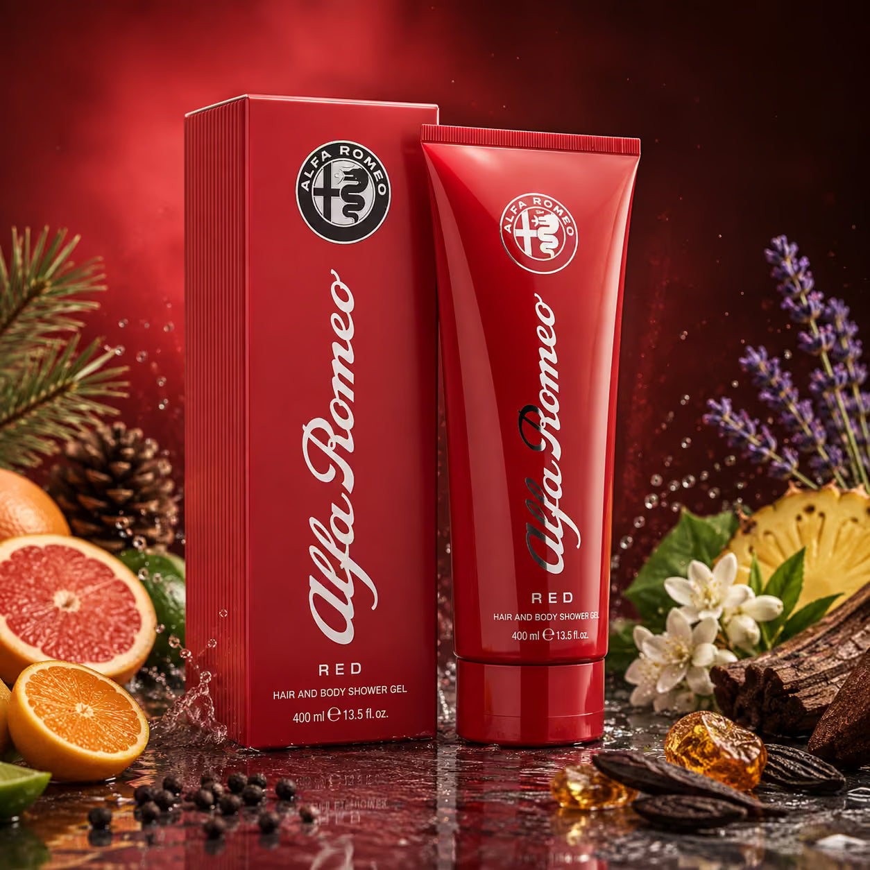 ALFA ROMEO RED GEL DOCCIA UOMO & SHAMPOO UOMO 400ml