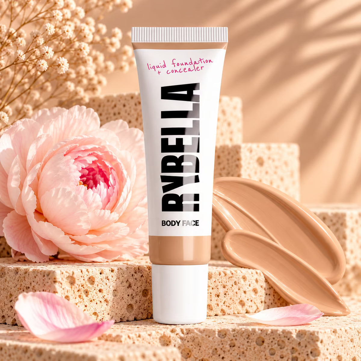 RYBELLA LIQUID FOUNDATION + CONCEALER BODY FACE - Fondotinta e Correttore Viso & Corpo 30 ml