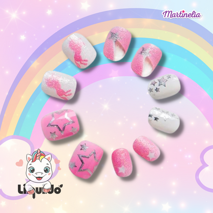 STARSHINE NAILS - Set da 10 unghie decorate a tema di Unicorno