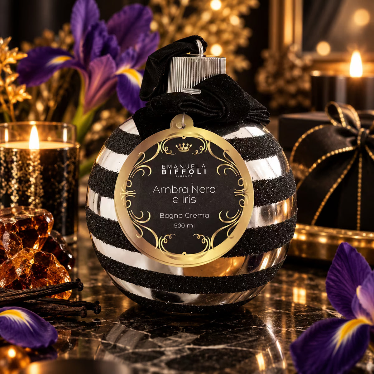 EMANUELA BIFFOLI BAGNO CREMA SFERA NATALIZIA AMBRA NERA & IRIS 500ml